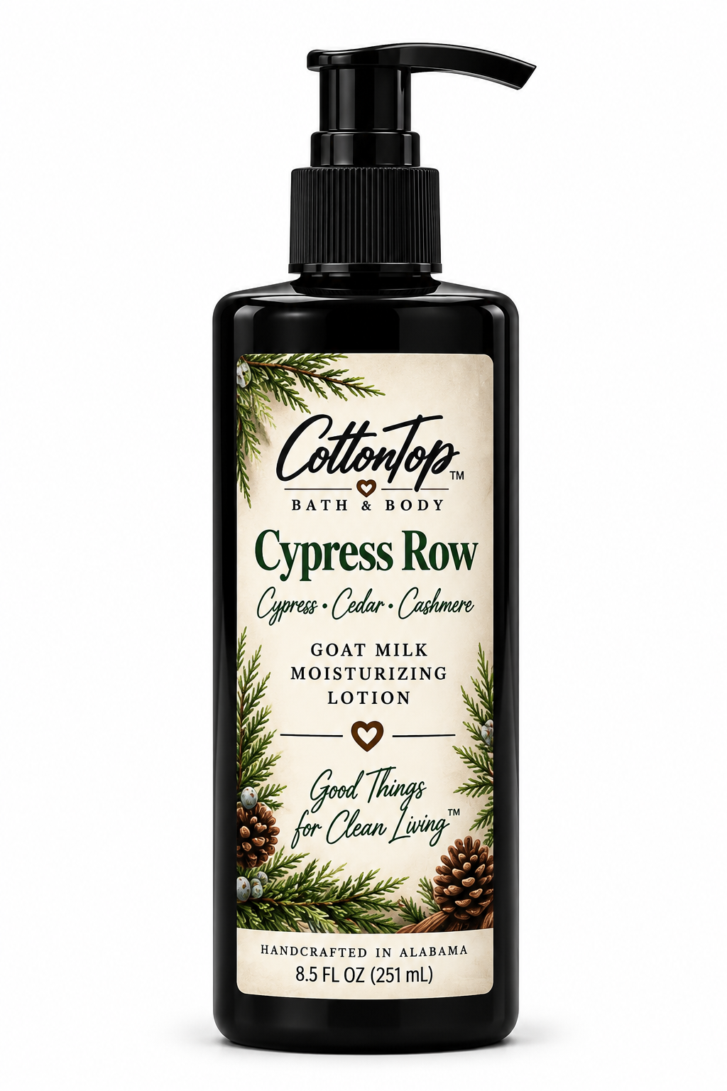 Cypress Row CottonTop goat milk moisturizing lotion