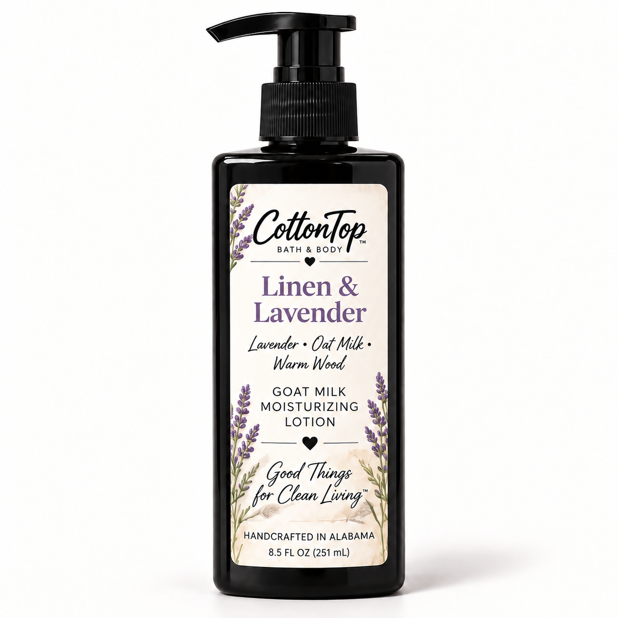 Linen & Lavender CottonTop goat milk moisturizing lotion