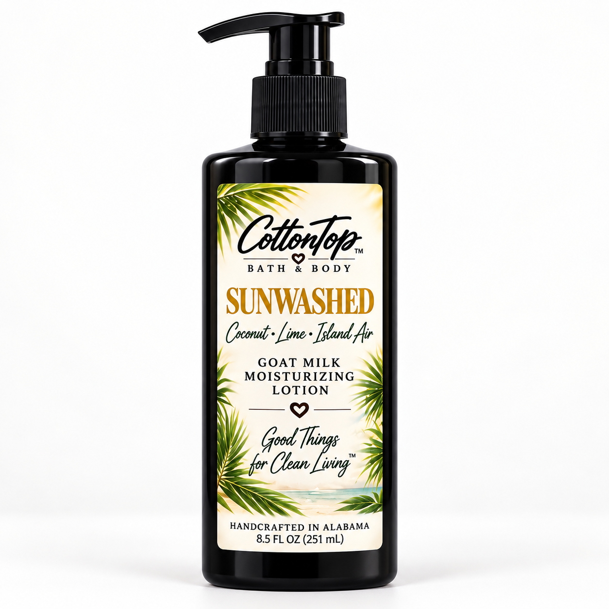 Sunwashed CottonTop goat milk moisturizing lotion