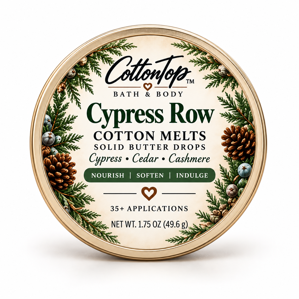 Cypress Row CottonTop Cotton Melts tin