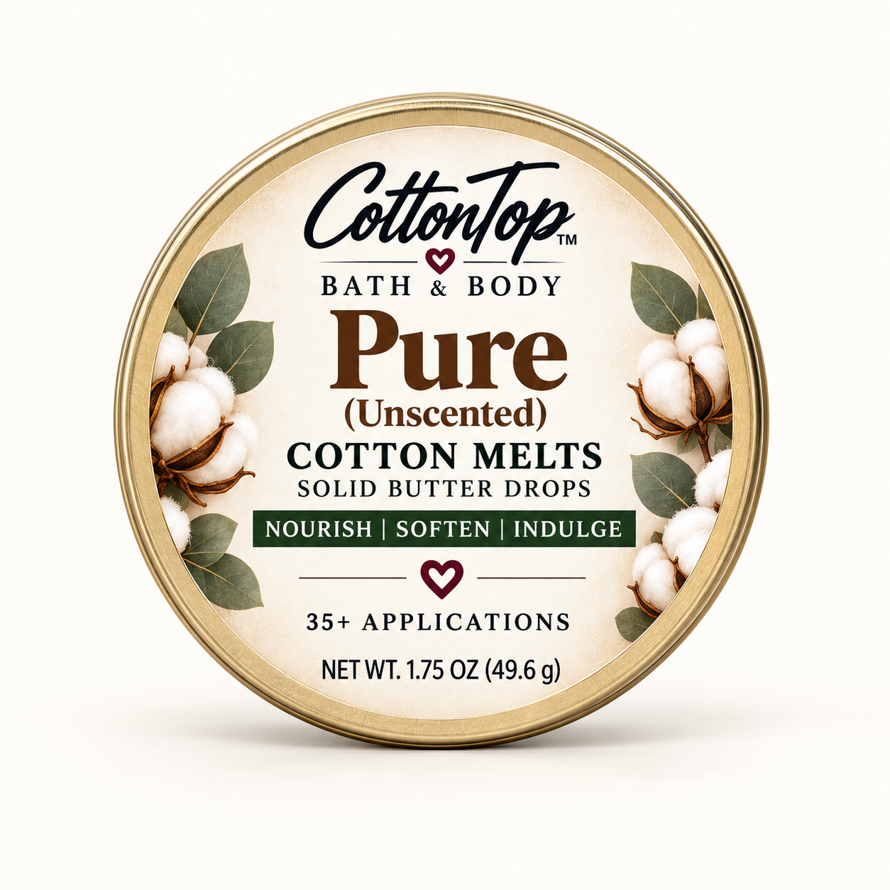 Pure CottonTop Cotton Melts tin
