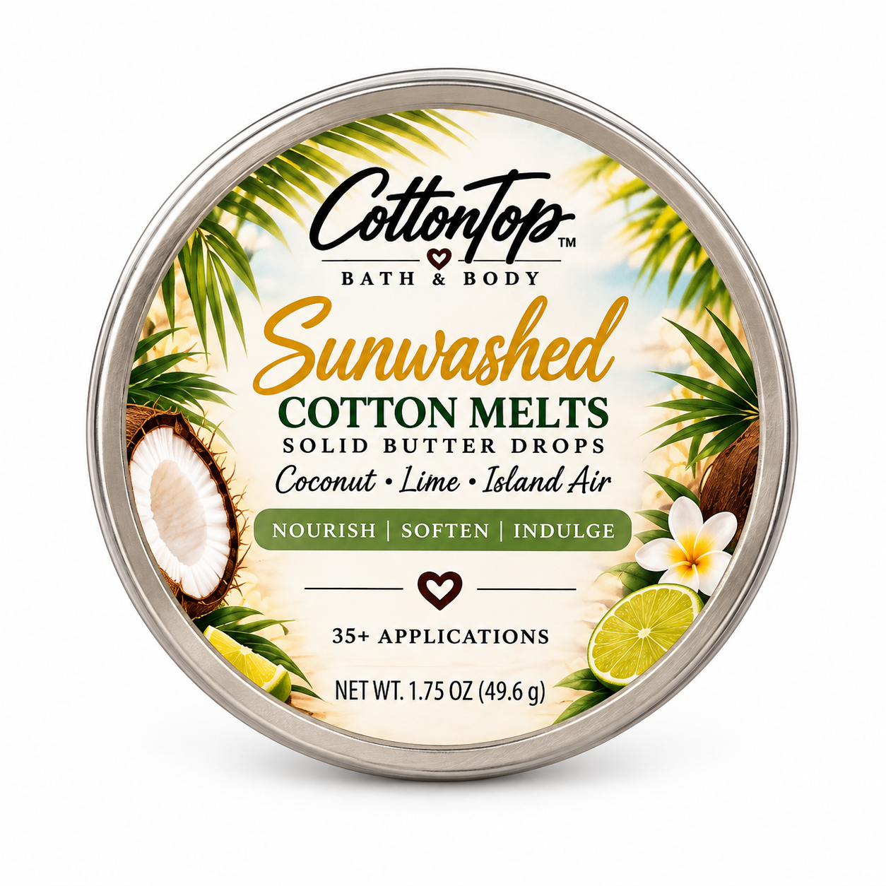 Sunwashed CottonTop Cotton Melts tin