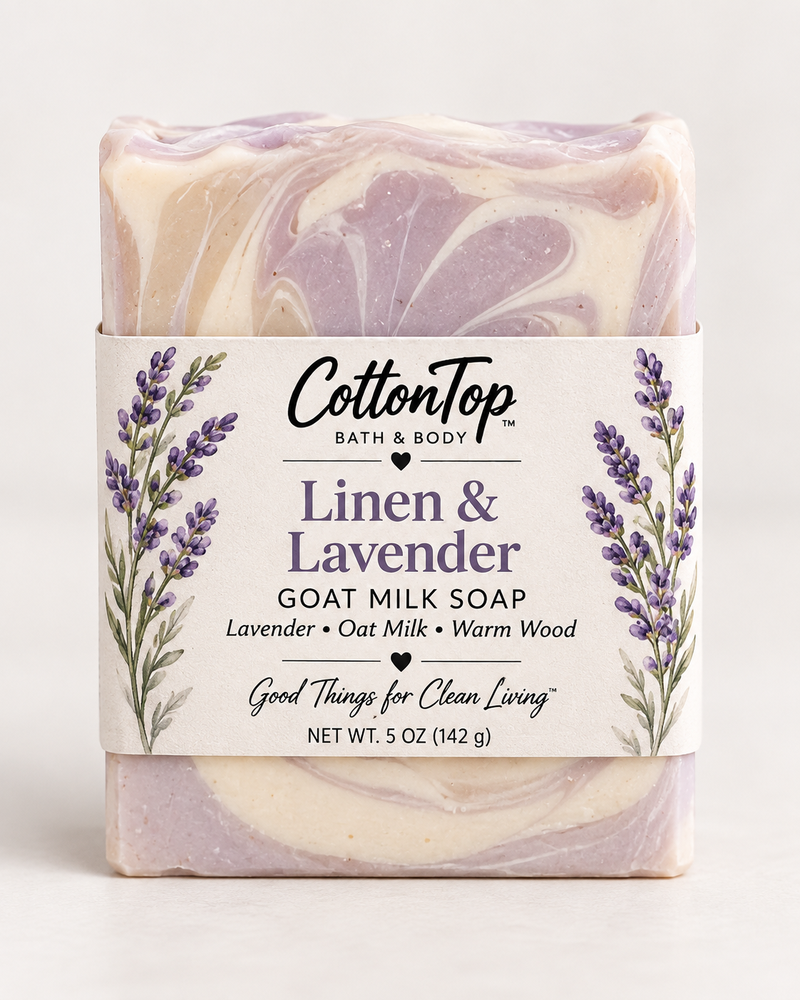 Linen & Lavender CottonTop goat milk soap