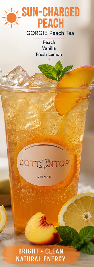 Sun-Charged Peach CottonTop Energy Specialty
